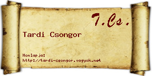 Tardi Csongor névjegykártya
